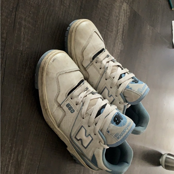 White and Blue Sneakers - Picture 4 of 4